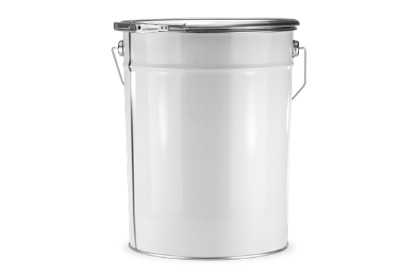 Tin Bucket 20 L White / Glossy