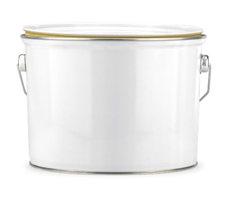 Metal Bucket Without Lid 5 Liter White / Lacquer