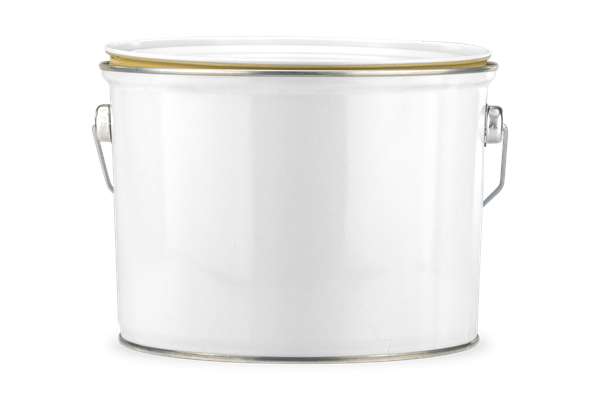 Tin bucket 3 Liter White / Lacquer
