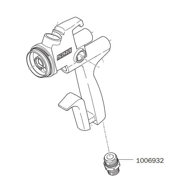 Air connection for Sata 5000 B