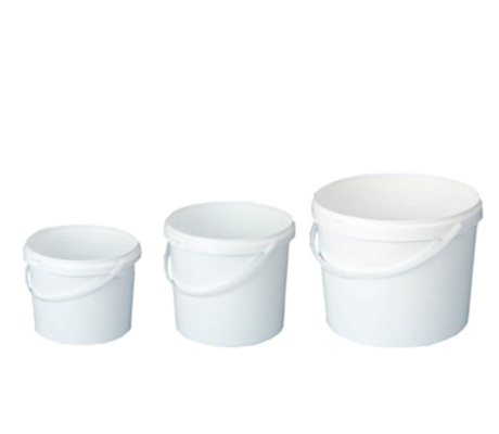 Plastic Buckets Without Lid White