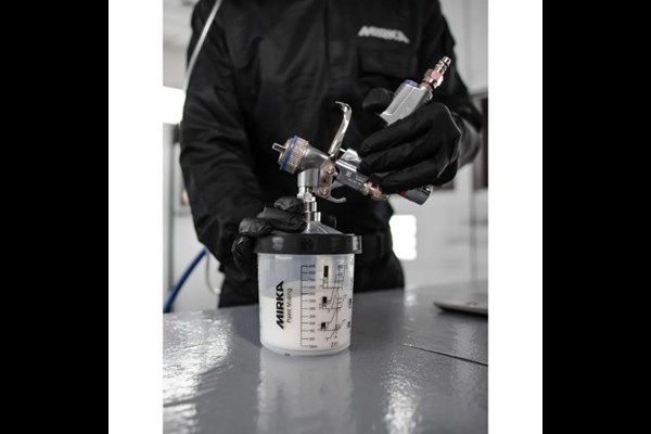 Mirka paint cup system 650 ml with 125 μm paint sieve