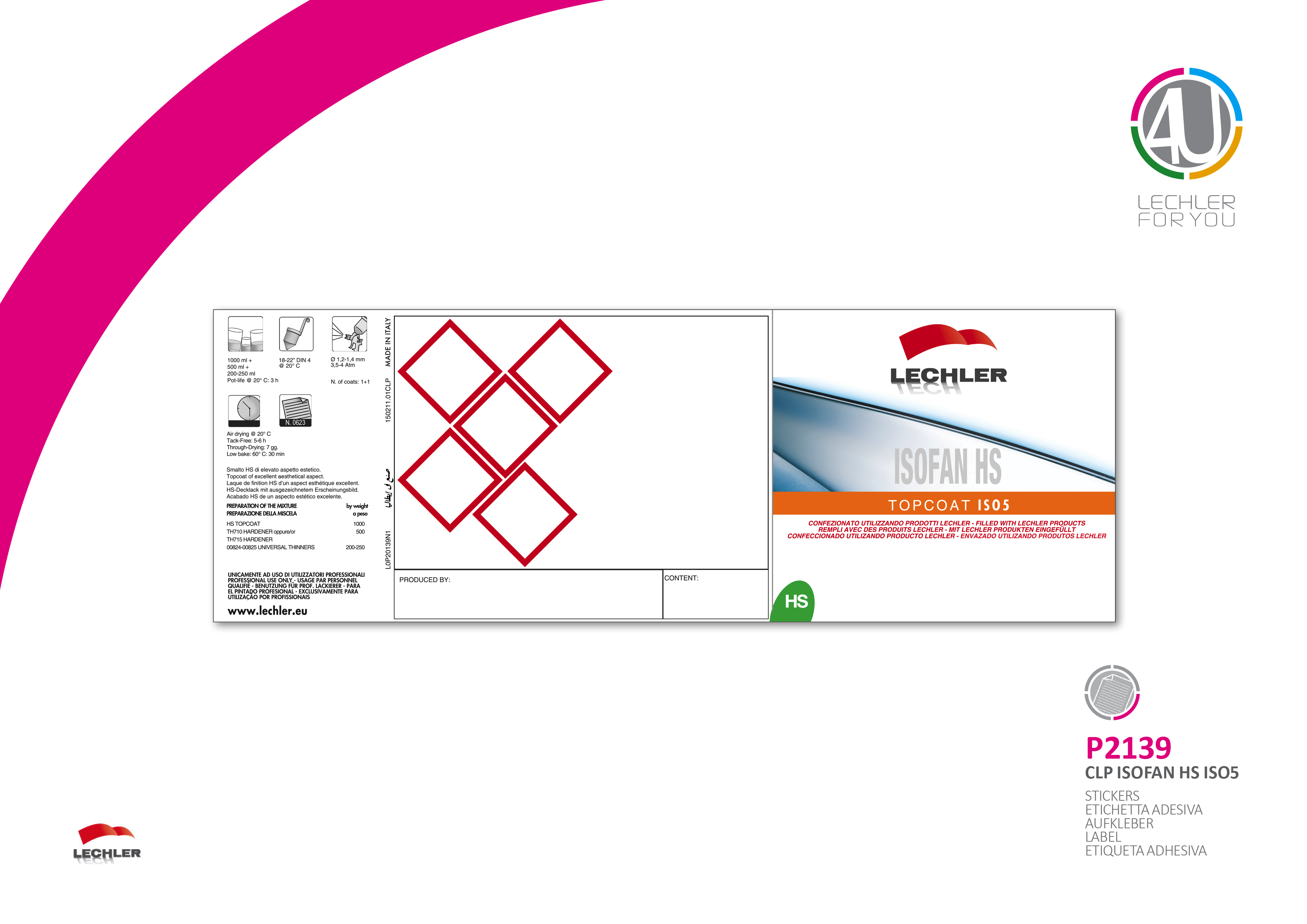 Isofan HS Topcoat ISO5 Label For Can