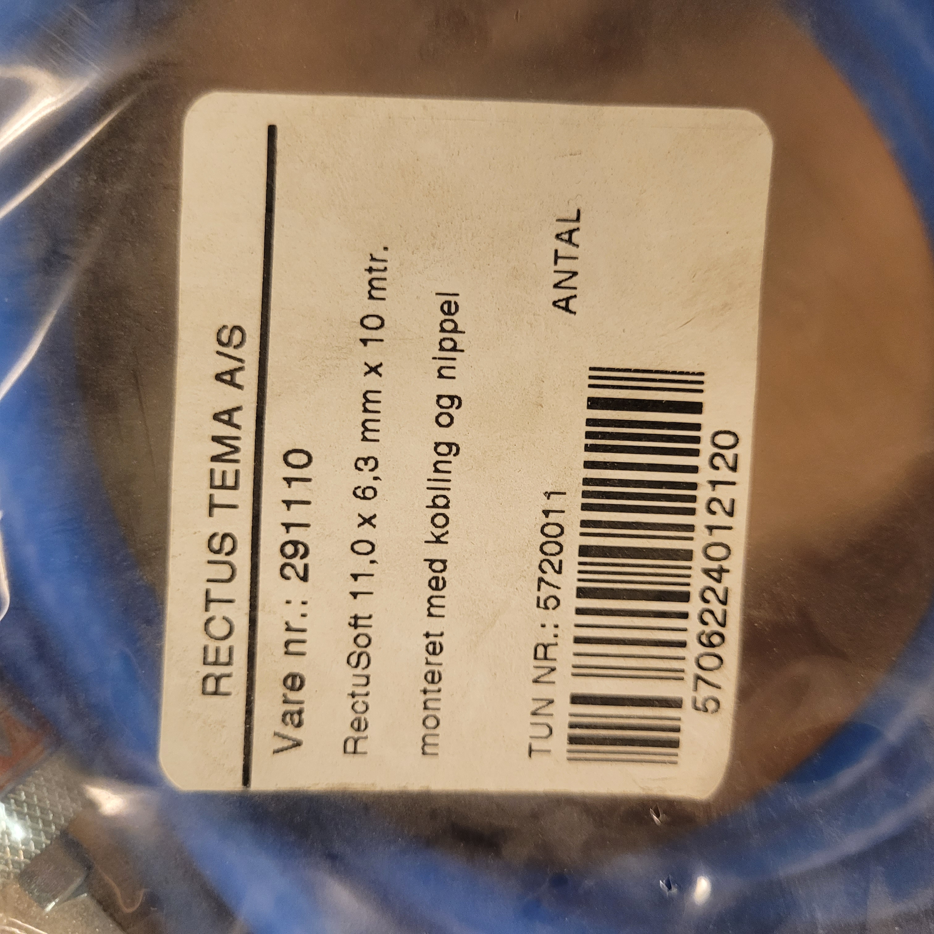 Air hose RectuSoft 11.0 x 6.3 mm x 10 m